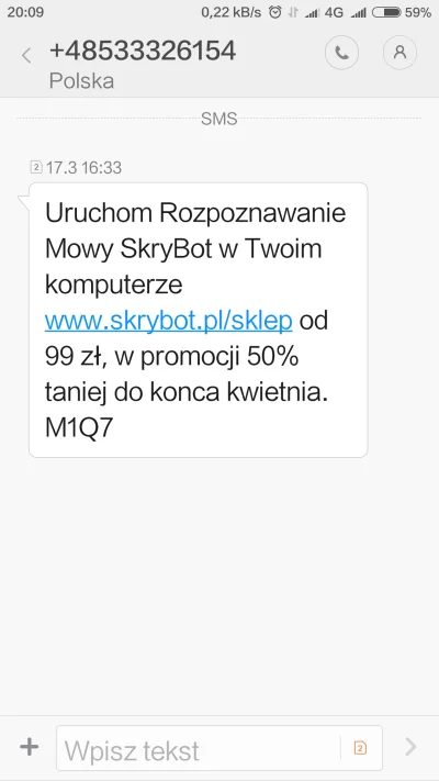 GryfnySzac - Mirki z #slask co to za badziewny #spam SMS? 
SPOILER