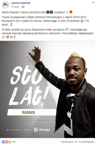 ZAWADIAK - Abdou Razack Traore wraca do Lechii. Pytanie czy dopiero po zakończeniu se...