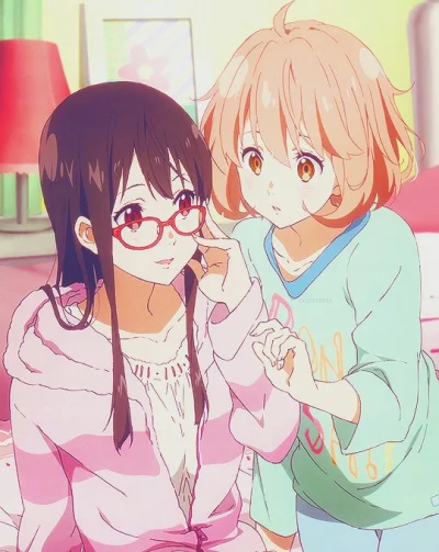 DaintyBiberveldt - #randomanimeshit #kyoukainokanata #miraikuriyama ##!$%@? #meganekk...