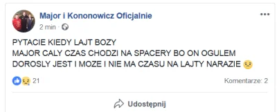 William2290 - a ta dupa wołowa dominik boi się majora i nie zrobi lajta z samym knure...