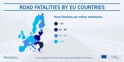 rzep - Liczba ofiar śmiertelnych w wypadkach samochodowych na milion mieszkańców. Pol...
