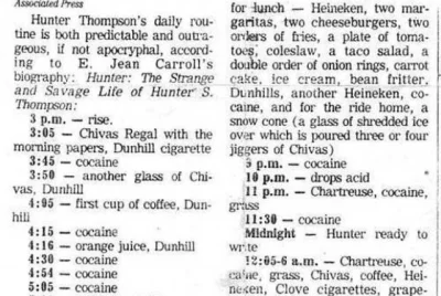 OnePageTo - Dzień z życia Huntera S. Thomsona, autora popularnej w kręgu #narkotykiza...
