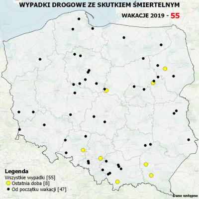 izkYT - 8 dzień działania mapy 

I tym sposobem w województwie podkarpackim do wypadk...