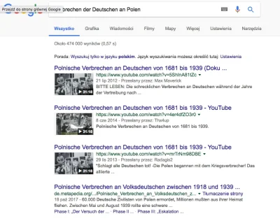 Gluptaki - Na yt jest film "Polnische Verbrechen an Deutschen von 1681 bis 1939" oraz...