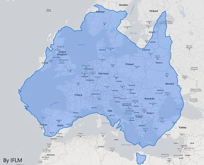 EvilRage - @SHOGOKI: Dla tych co nie wiedzą jak wielka jest Australia