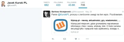 Joz - @mistyfikopulacja: Lajk na Twitterze od prezesa telewizji to jak jedną nogą w r...