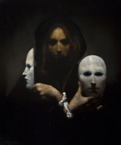 mull - Ray Donley - Three Masks
#malarstwo #obrazy #sztuka #sztukanadzis #art 

#m...