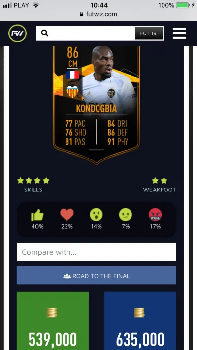 Kubiiix - Jak myślicie, cena jeszcze spadnie?
Kondogbia droga do finału 
#fut