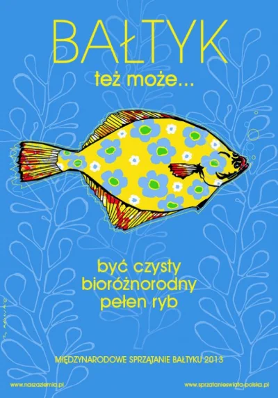 p.....2 - Plakat (w sumie nawet ciekawy)
Międzynarodowe sprzątanie Bałtyku 2013

#...