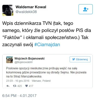 norbw74 - > Nigdy nie było słowa o tym, że w ogóle posłowie opozycji nie mogli wejść ...