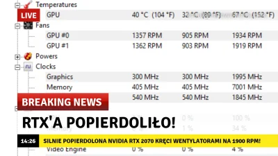 FightMaker - Moją kartę #!$%@?ŁO!
Przy 50 stopniach kręci wentylatorami na 1800-1900...