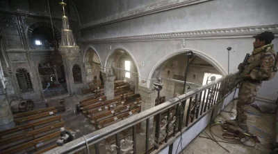 TenebrosuS - Kościół w Bartalla wyzwolonym od ISIS.

#bitwaomosul #irak #wykopnawoj...
