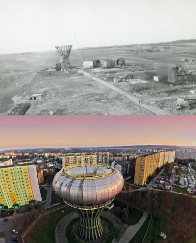 1.....z - Budowa wieży ciśnień w Tarnowie w 1980r, jest to jedyny tego rodzaju obiekt...