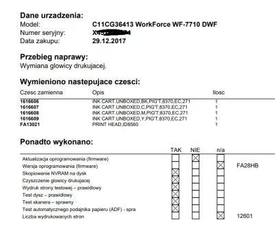 MyOwnWorstEnemy - Epson WF7710. W zeszłym tygodniu padła głowica po 10 miesiącach uży...