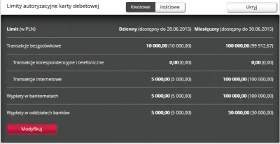 S.....i - @Xanthia: wchodzisz w zakładkę 'karty', potem wybierasz kartę i masz "limit...
