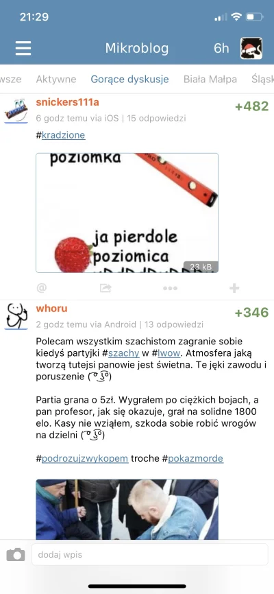 TheMan - @CodoDodoApps: Czemu w gorących wpisach z 6h jest rozbieżność między Zakopem...