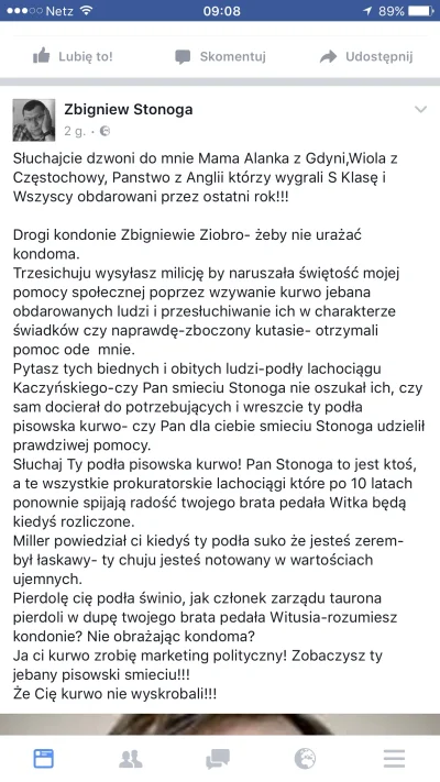 ciemnastronamocy - No to Zdzichu poleciał. #stonoga #pis #ziobro