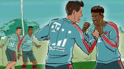 marcelus - #lewandowski #pilkanozna ale rysunek to dali zajebisty #bild