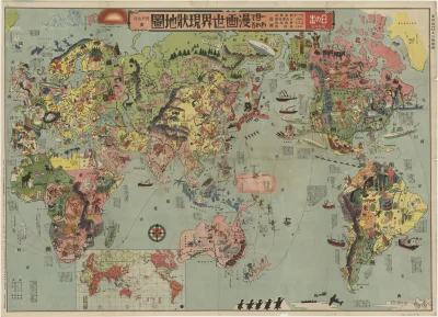 buleczkowy_potwor - Mapa świata z 1932r. 
#ciekawostki #japonia