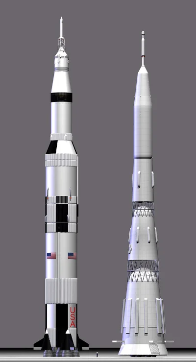 Bedi - @Davy__Jones: Saturn V po lewej, a na dole człowieczek