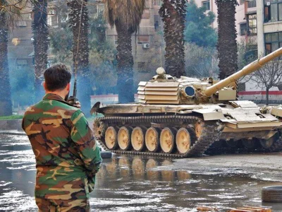 2.....r - T-72AW syryjskiej armii z improwizowanym pancerzem. Był o nim artykuł ostat...
