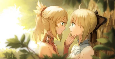 l.....f - #randomanimeshit #fate #fategrandorder #saberlily #mordred #yuri #anime #pi...