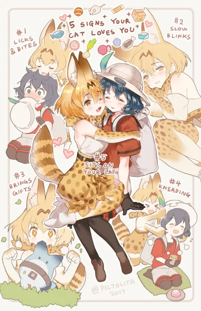 t.....t - #randomanimeshit #kemonofriends #kaban #serval #luckybeast #kemonomimi
#