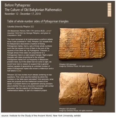 myrmekochoria - Tabliczka Plimpton 322, Babilon 1800-1900 lat p.n.e. . Niby nic nadzw...