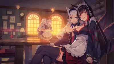 bakayarou - #randomanimeshit #azurlane #yuudachi #ayanami #akagi #kaga #kemonomimi #z...