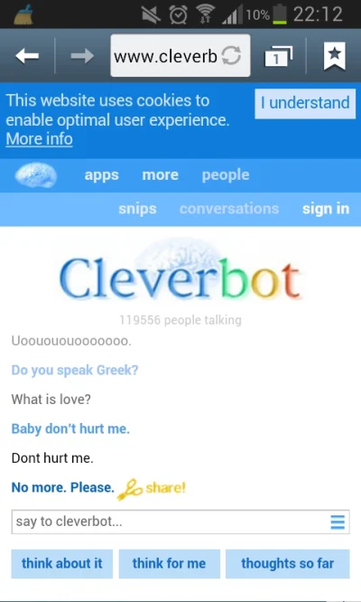 MrFisherman - Czy jestem samotny gadając z botem xD? #cleverbot #bot