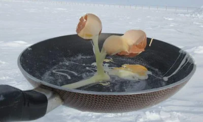 Castellano - Tak wygląda próba zrobienia jajecznicy na Antarktyce przy -70 stopniach ...