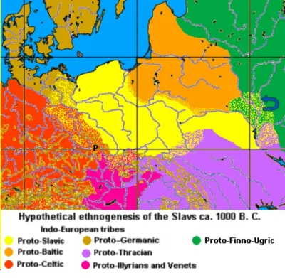 NooB1980 - @Siotson: Mapa przedstawia rozmieszczenie praludów około 1000 r. przed Chr...