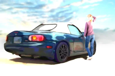 Czokolad - #randomanimeshit #originalcharacter #samochodyanime #mazda #mx5 #nb