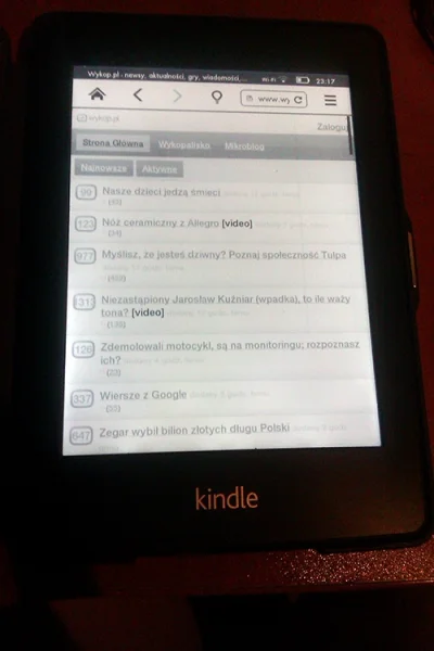 b.....a - Jedyne słuszne zastosowanie #kindle! ( ͡° ͜ʖ ͡°)

@McQueen, kiedyś pytałeś ...