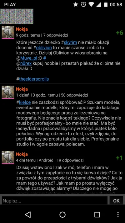 N.....a - Czo to się odjebuje w górnym pasku to ja nawet nie. Oczywiście od zmiany sy...