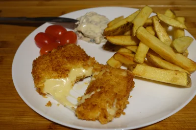 dran2 - Zimy nie ma, ale i tak można jeść tłusto.
Gouda w panierce panko, domowe fry...