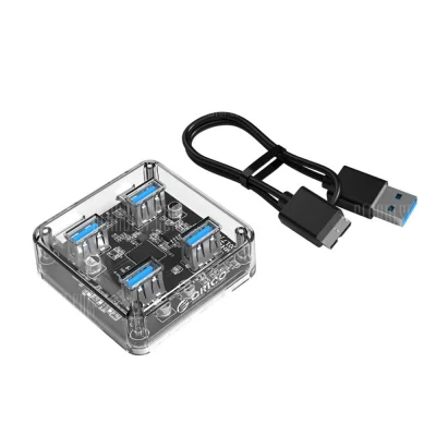 eternaljassie - HUB USB 3.0 ORICO MH4U - U3 -Ports USB 3.0 Transparent Hub w dobrej c...
