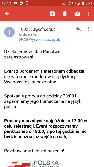 Kir91 - Dostałem potwierdzenie z PFNu dotyczące dyskusji z Petersonem- event jest dar...