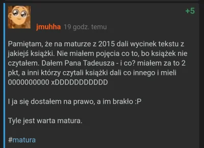 jmuhha - Przewidziałem to Szanowni Państwo
#matura