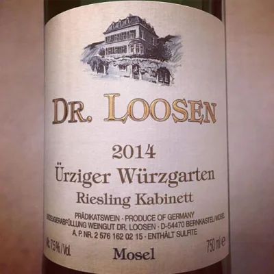 NieWinnePodroze - Dr. Loosen Ürziger Würzgarten 2014. Lekkie, przyjemne, słodkie wino...