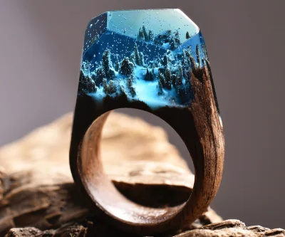 Mesk - Secret Wood Ring - zapierające dech w piersiach krajobrazy w ręcznie robionych...