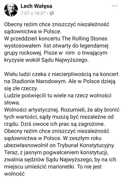 Dol_Guldur - Lech Wałęsa uprzejmie donosi zespołowi Rolling Stones o złej sytuacji w ...