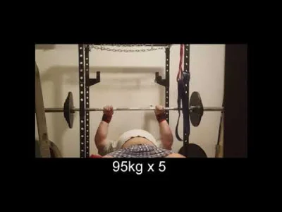 IntruderXXL - SkullCrushers 95kg x 5, Jest i filmik #strongaf Aż tyle nigdy nie robił...