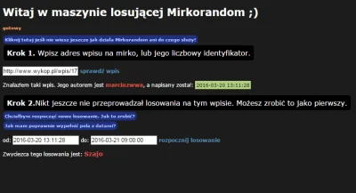 marcinzwwa - Mirkorandom poszło, @Szajo podsyłaj na PW swoje dane, puszcze paczkomate...