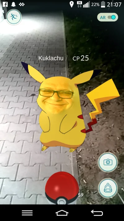 P.....k - Ja nie moge mireczki spójrzcie kogo spotkałem ( ͡° ͜ʖ ͡°) #pokemongo #hehes...