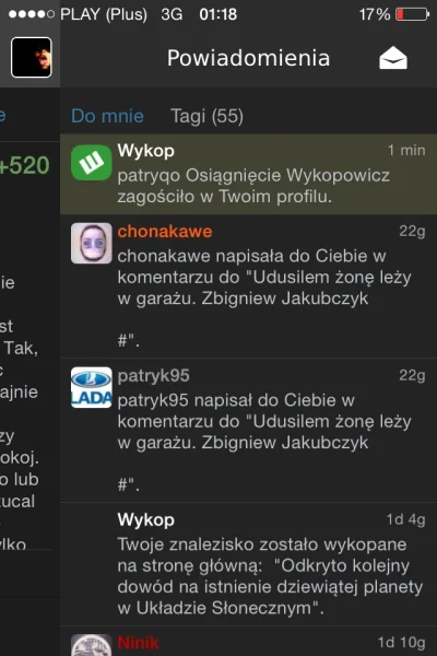 patryqo - Ten stan ze jestes n------y a tu takie wyróżnienie :) #nocnazmiana