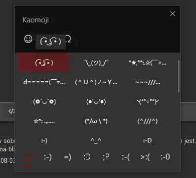 Gorion103 - Łał, Windows 10 ma wbudowany panel do wstawiania Kaomoji (lenny face itp....