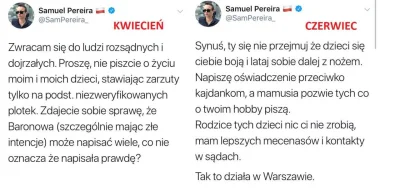 adam2a - Człowiek-kanalia o o dzieciach swoich (lewo) i do dziecka Bodnara (prawo):
...