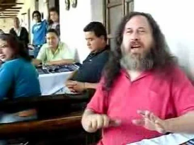 OpenCulture - @pyroxar: nie kojarzę takiego klipu, natomiast śpiewający Stallman tuta...