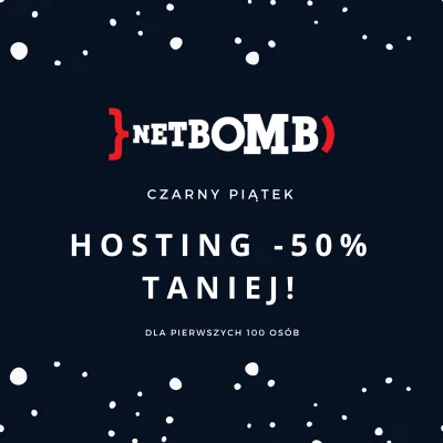 netbomb - https://www.netbomb.pl/hosting -> #hosting -50% na #blackfriday #czarnypiat...